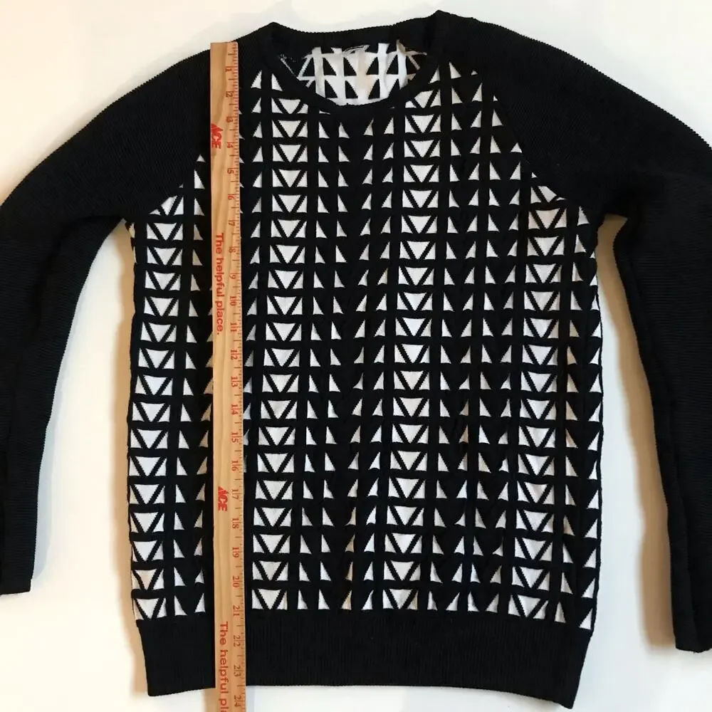 Faith Connexion Paris Geometric Jacquard Sweater Small Saks Fifth Avenue Luxury